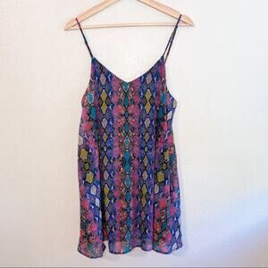show me your mumu circus mini dress multicolor snake rainbow